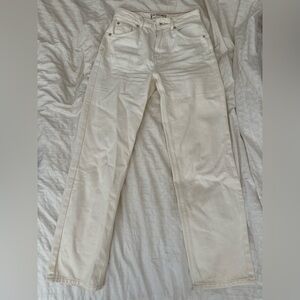 Free People Cream Jeans Lightweight Cotton